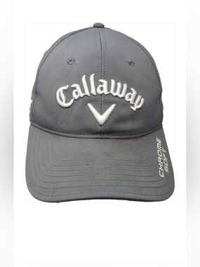Callaway Dark Gray Cap Hat White Embroidery Chrome Soft Apex Epic Golf Hat NWOT